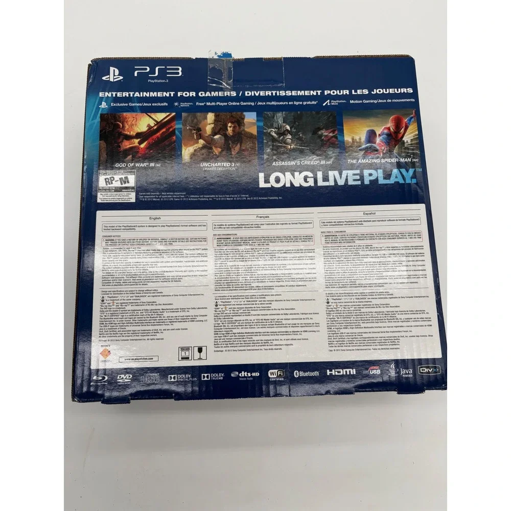 Sony PlayStation 3 PS3 250GB Uncharted 3 GOTY Edition Empty Box Only CECH-4001B